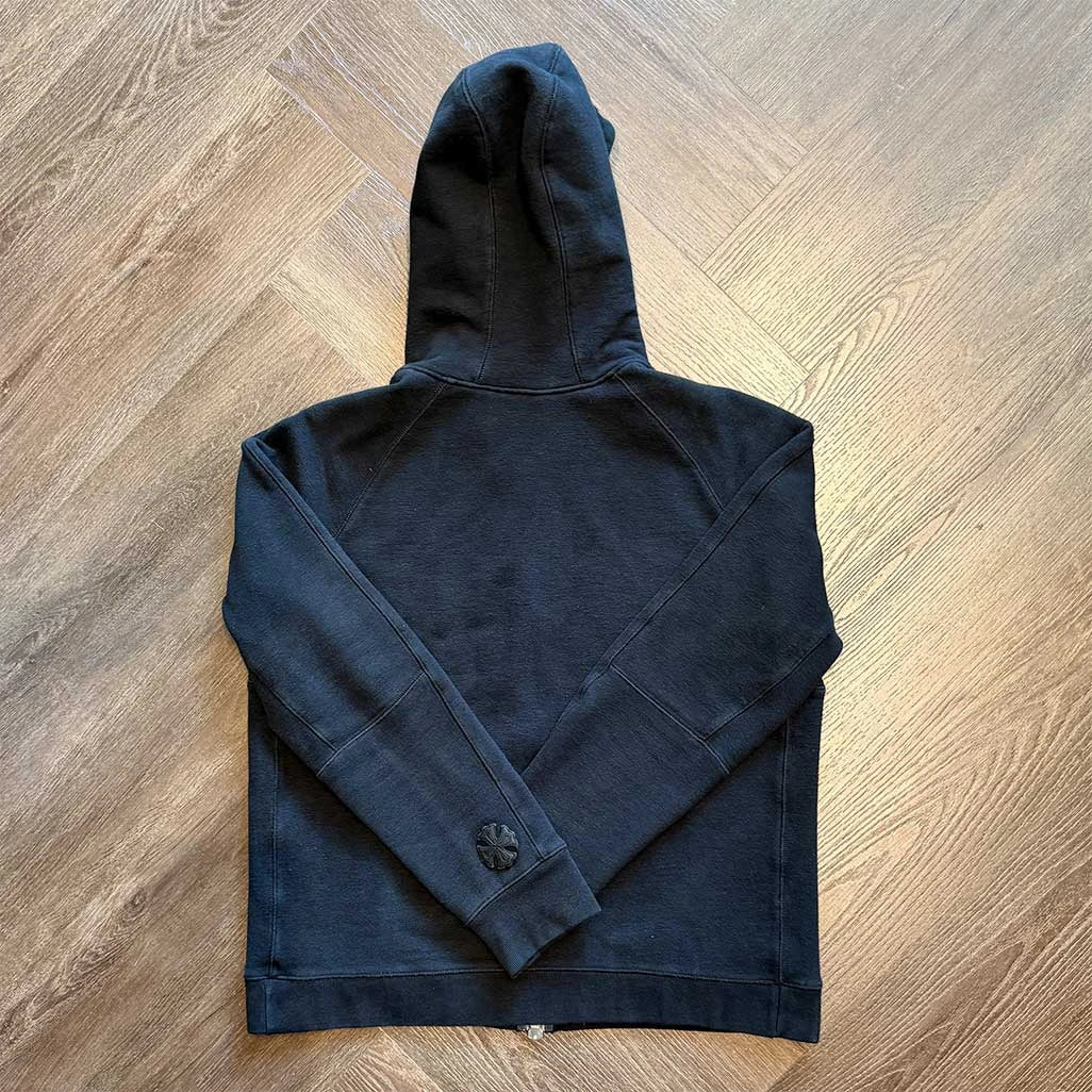 Chrome Hearts Black Full Zip Black Patch Hoodie
