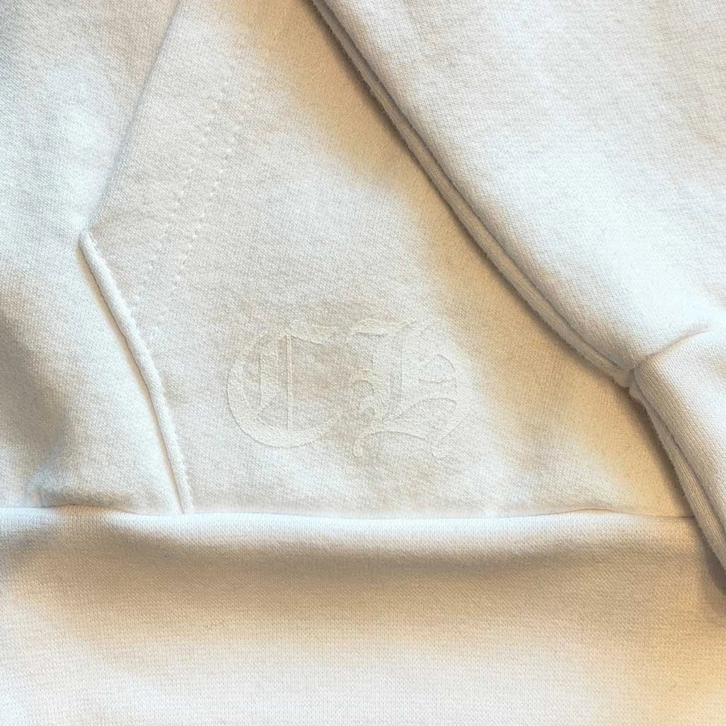 Chrome Hearts Zipped Scroll White Black Hoodie