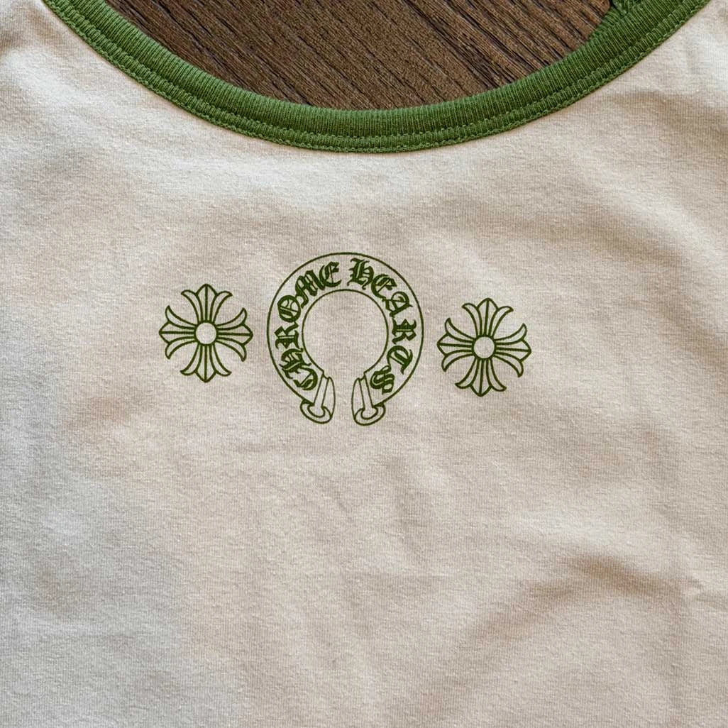 Chrome Hearts White Green Horseshoe Tank Top