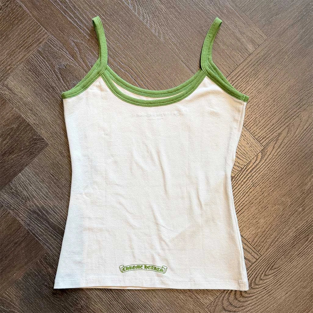 Chrome Hearts White Green Horseshoe Tank Top