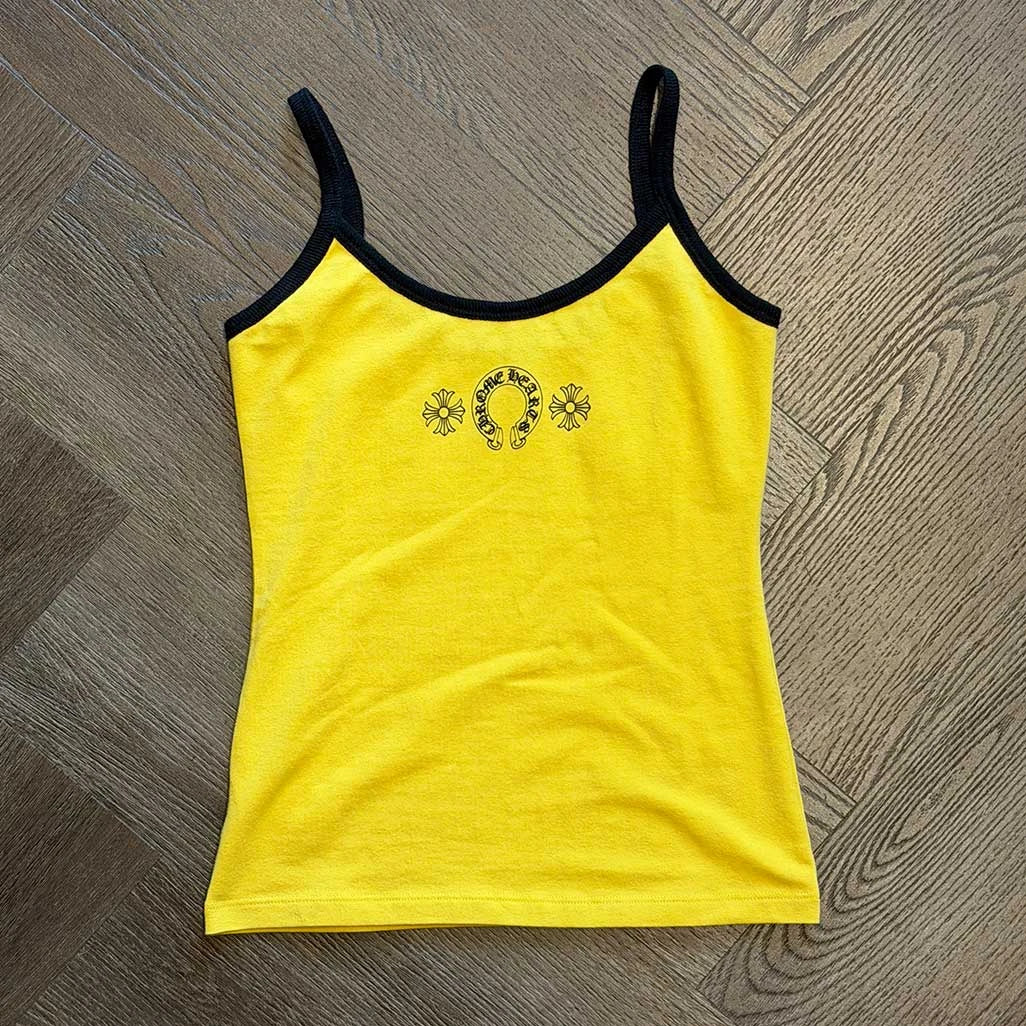 Chrome Hearts Yellow Black Horseshoe Tank Top
