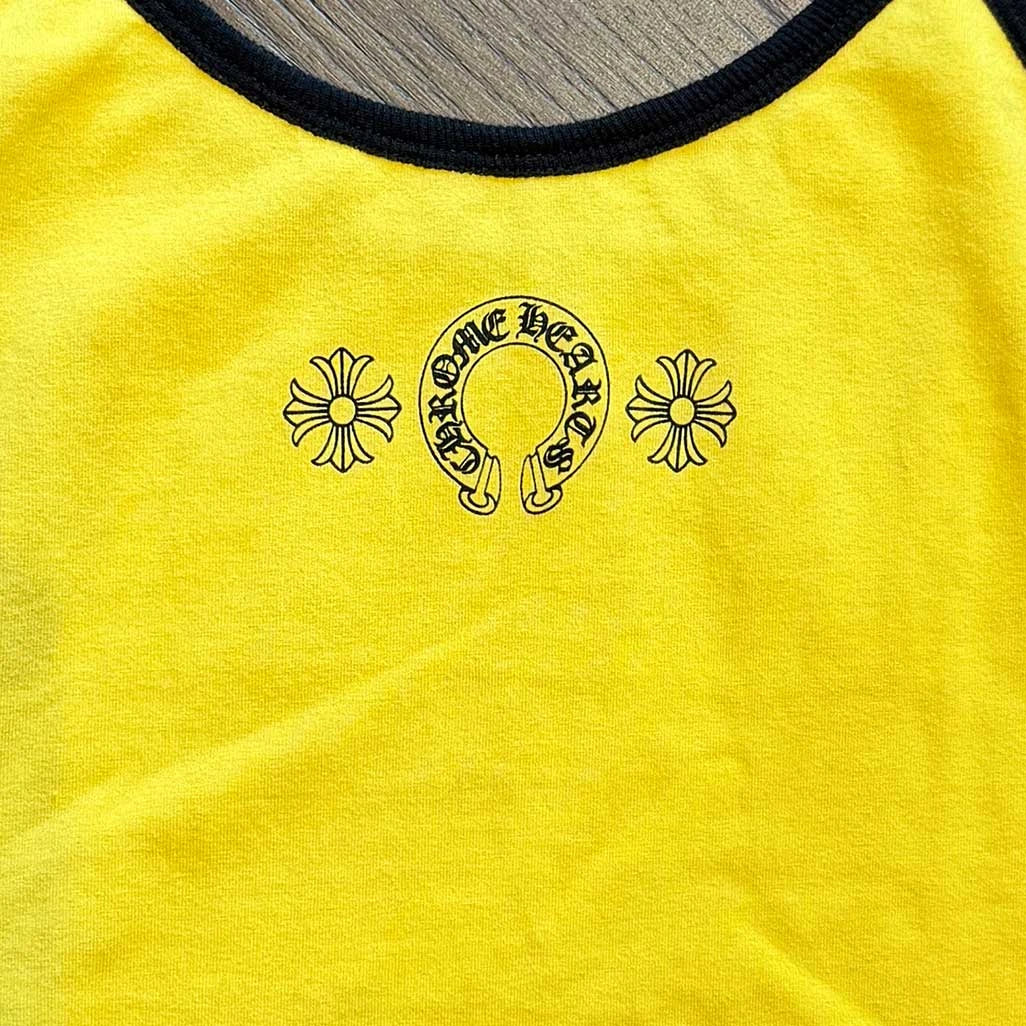 Chrome Hearts Yellow Black Horseshoe Tank Top
