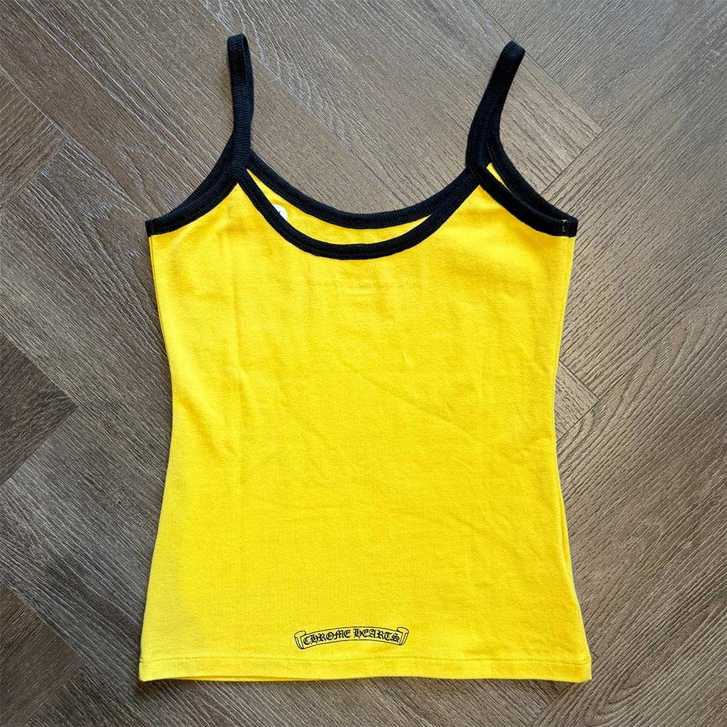 Chrome Hearts Yellow Black Horseshoe Tank Top