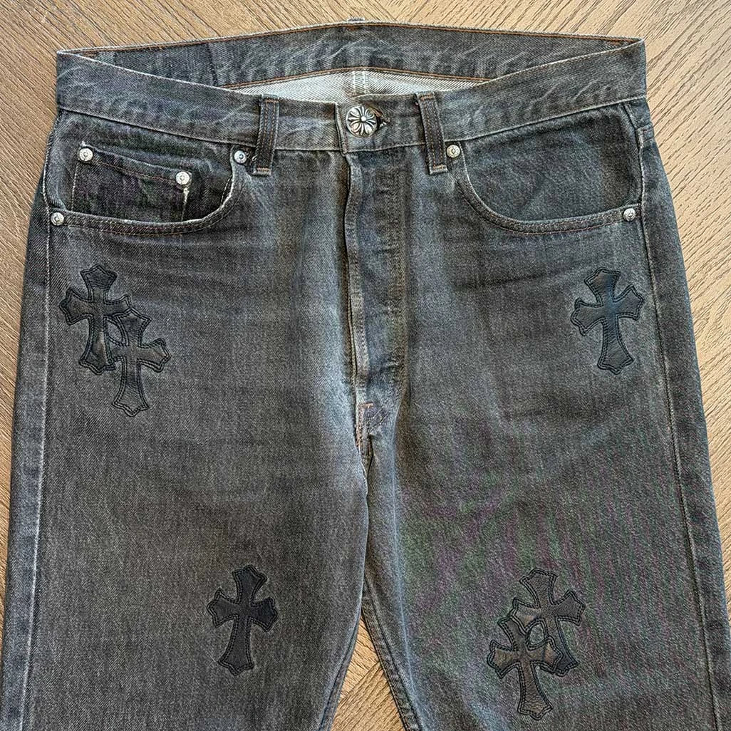 Chrome Hearts Grey Black Jeans 31