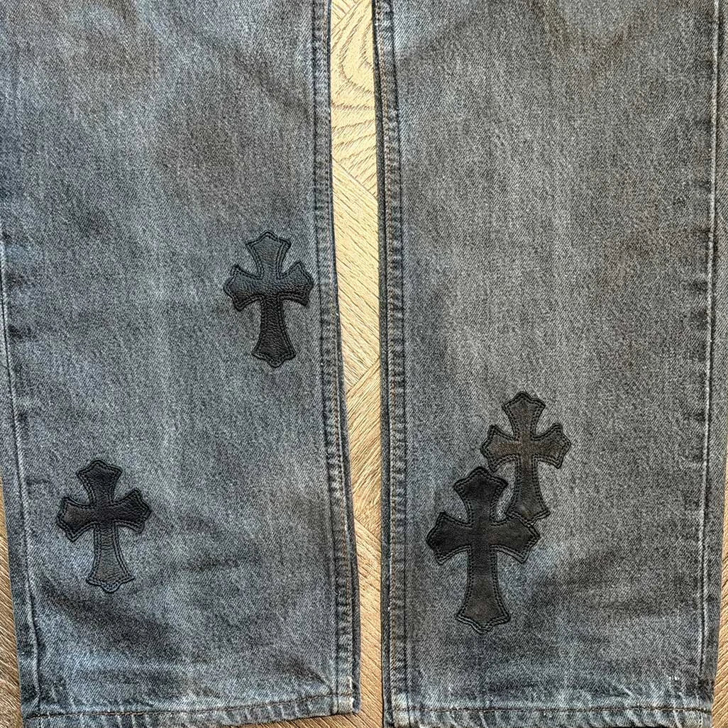 Chrome Hearts Grey Black Jeans 31