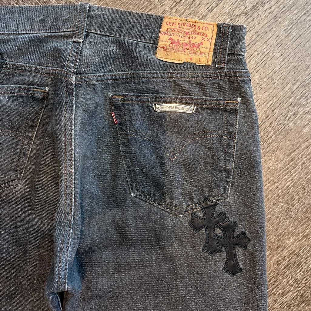 Chrome Hearts Grey Black Jeans 31