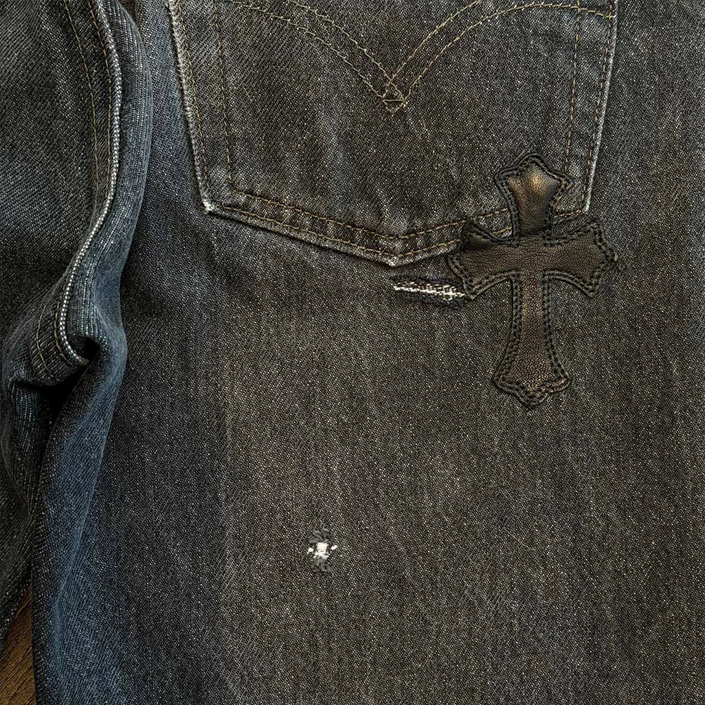 Chrome Hearts Grey Black Jeans 27