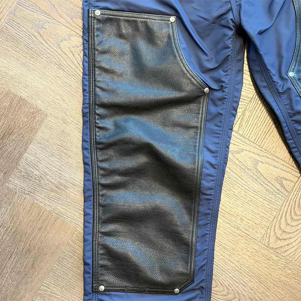 Chrome Hearts Leather Double Knee Nylon Carpenter Pants