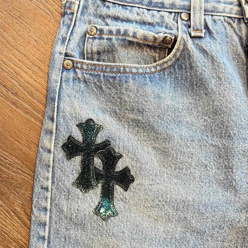 Chrome Hearts Galaxy Blue Jeans