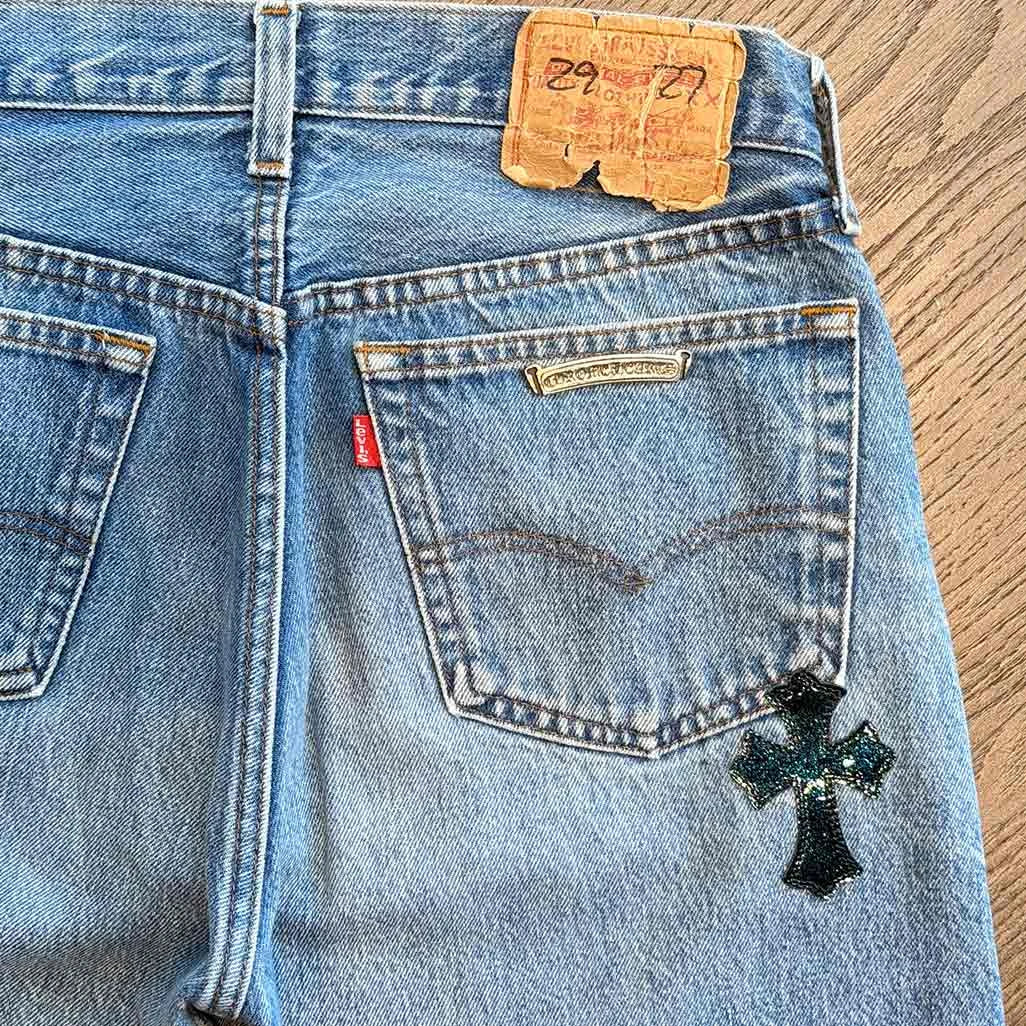 Chrome Hearts Galaxy Blue Jeans