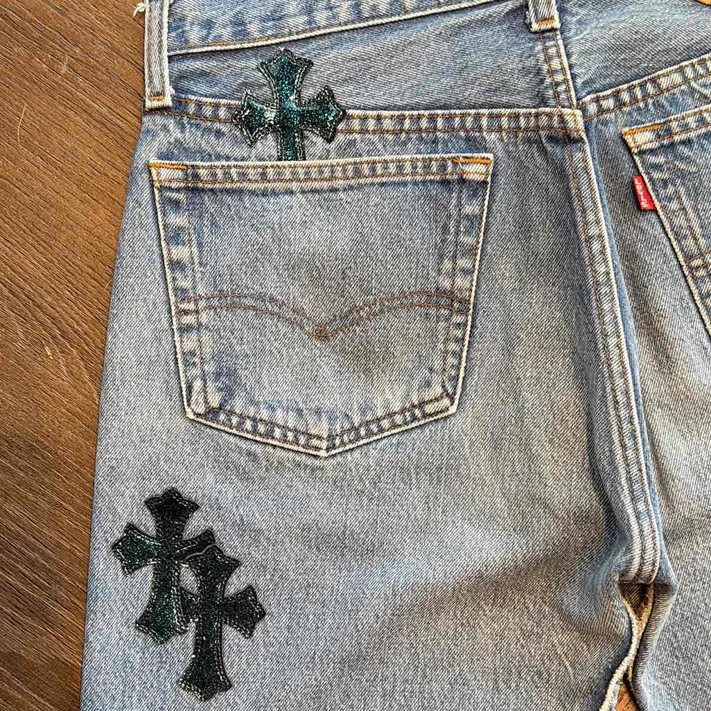 Chrome Hearts Galaxy Blue Jeans