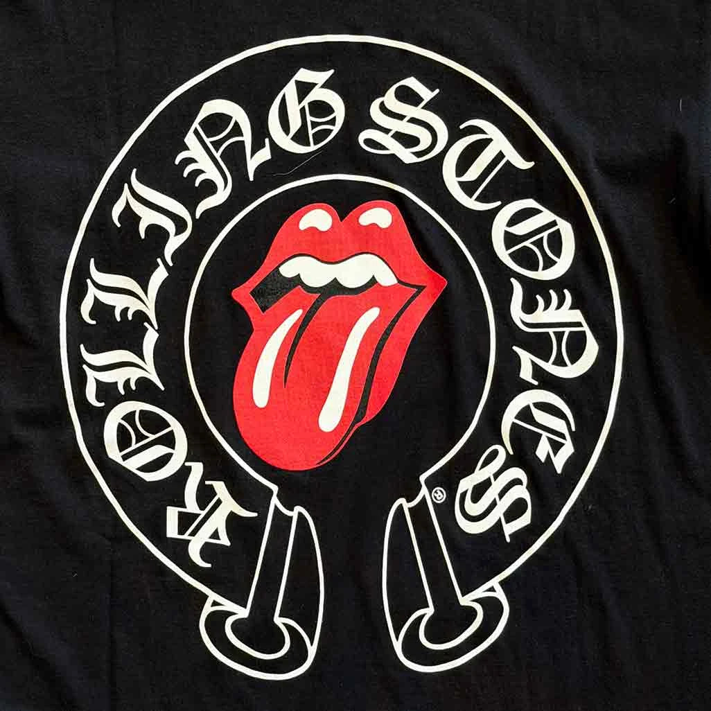 Chrome Hearts Rolling Stones Floral Black Long Sleeve T-Shirt