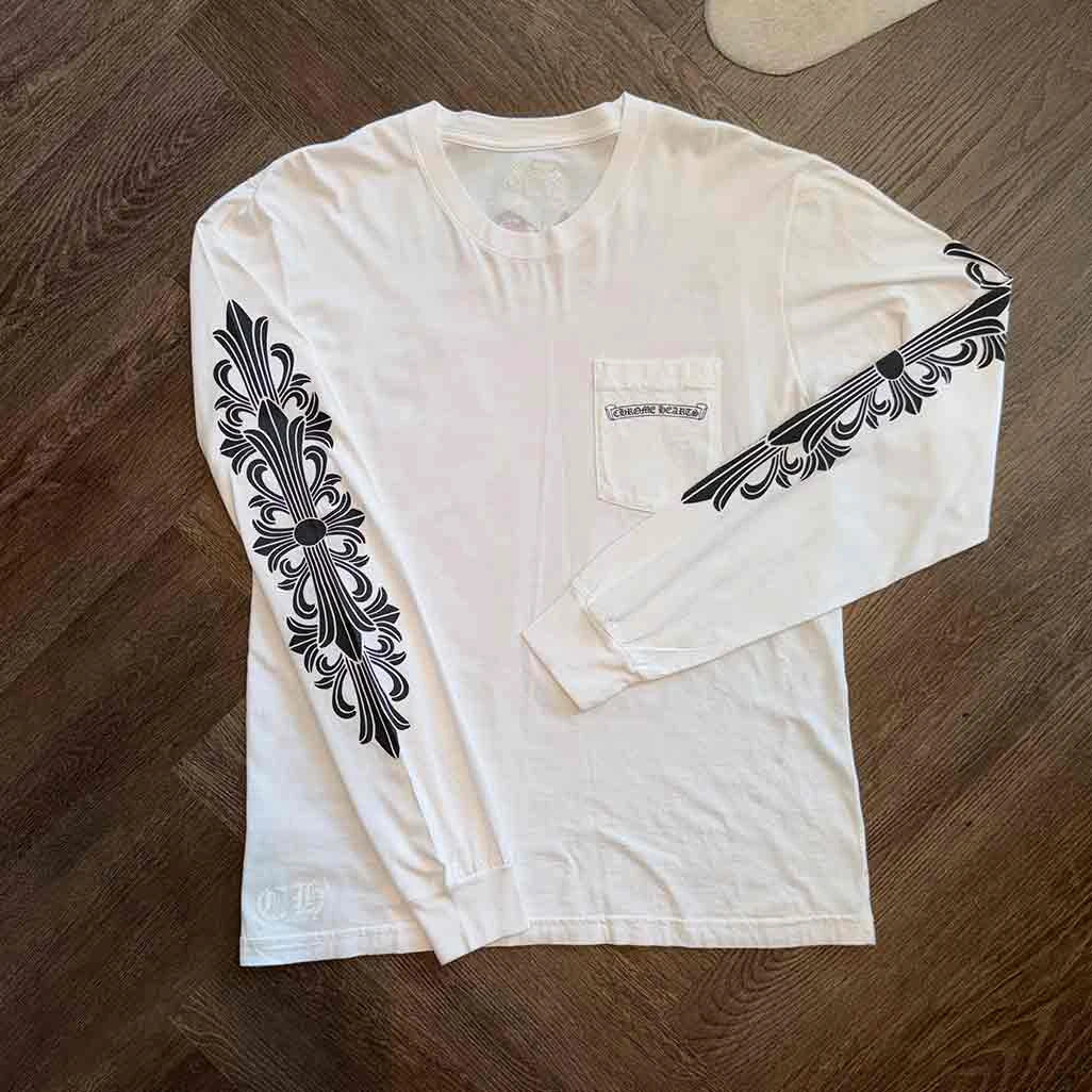 Chrome Hearts Floral Eye Chart Dagger Longsleeve T-shirt