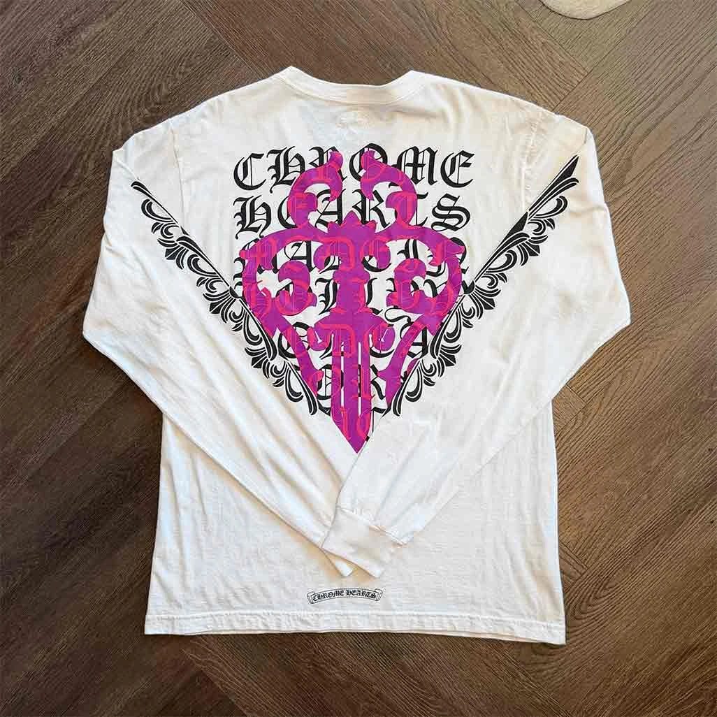 Chrome Hearts Floral Eye Chart Dagger Longsleeve T-shirt