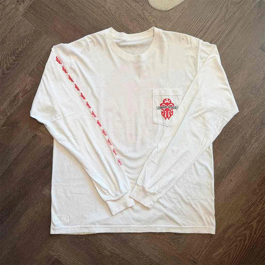 Chrome Hearts Red Dagger Long Sleeve T-Shirt
