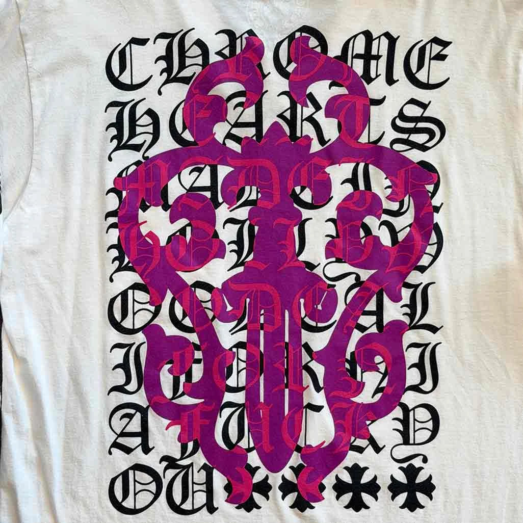 Chrome Hearts Red Dagger Long Sleeve T-Shirt