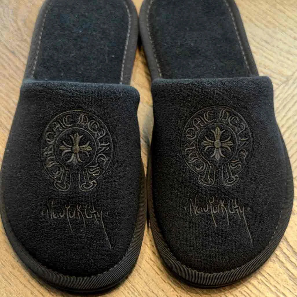 Chrome Hearts Hotel Slipper Black on Black