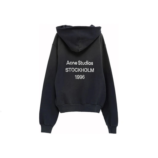 Acne Studios Logo Hooded Sweater 1996 Stockholm Faded Black
