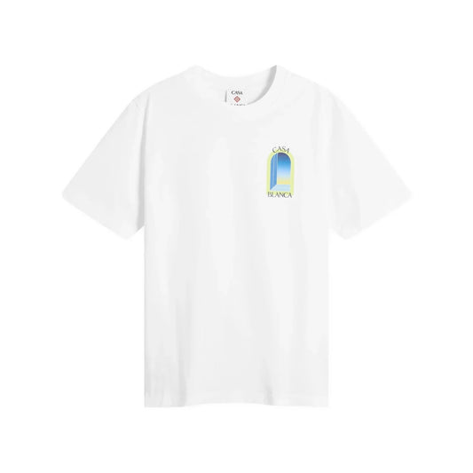 Casablanca White & Lime Arches Short Sleeve T-Shirt