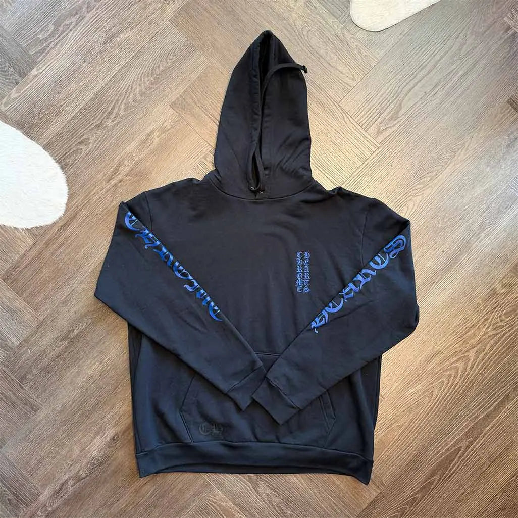 Chrome Hearts Chrome Hearts Vertical Logo Hoodie 'Black'