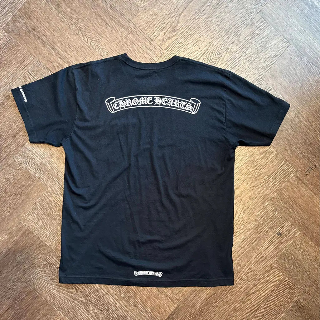 Chrome Hearts Scroll Logo T-Shirt 'Black'