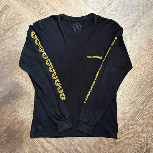 Chrome Hearts Cross Long-Sleeve 'Black/Yellow'