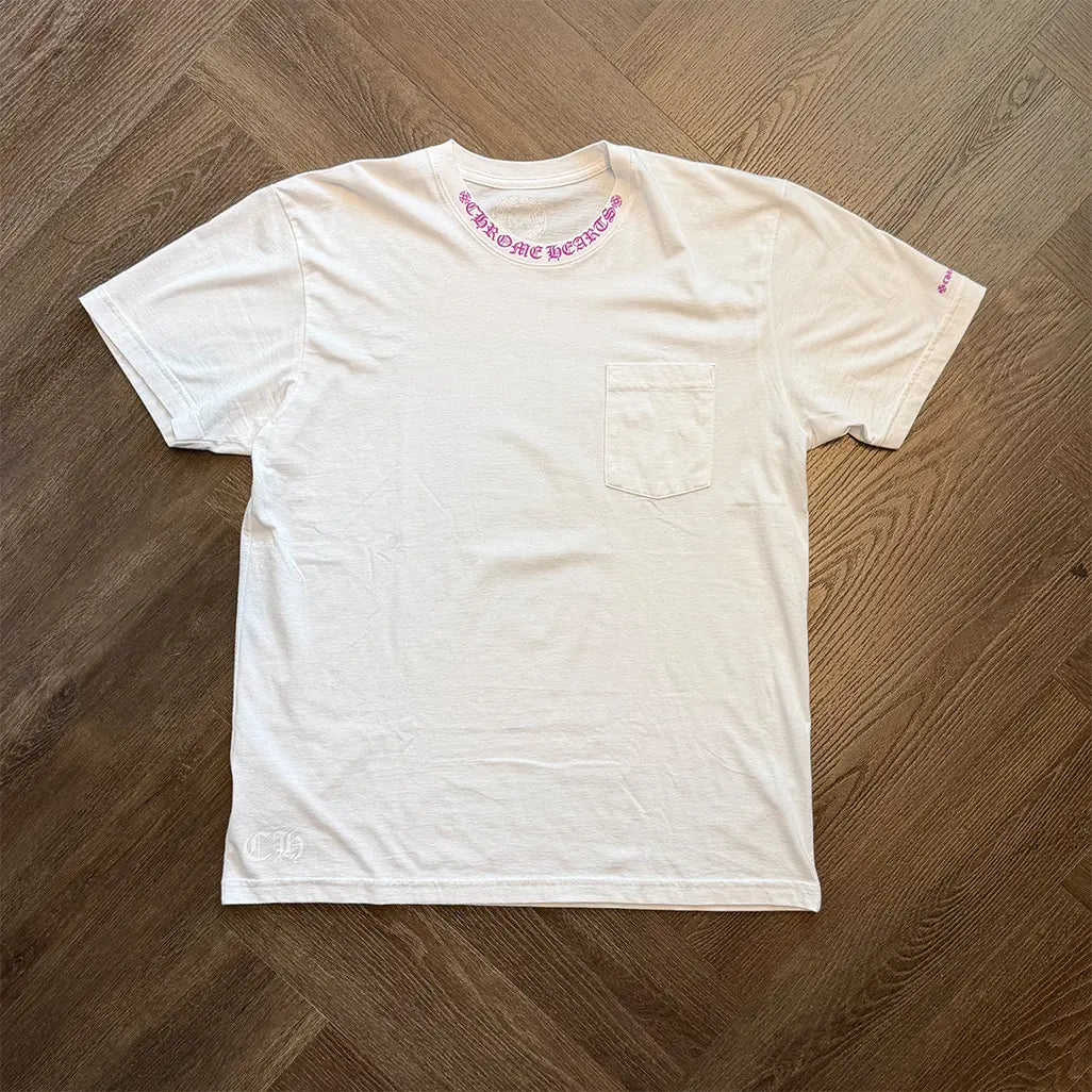 Chrome Hearts Neck Logo T-Shirt purple