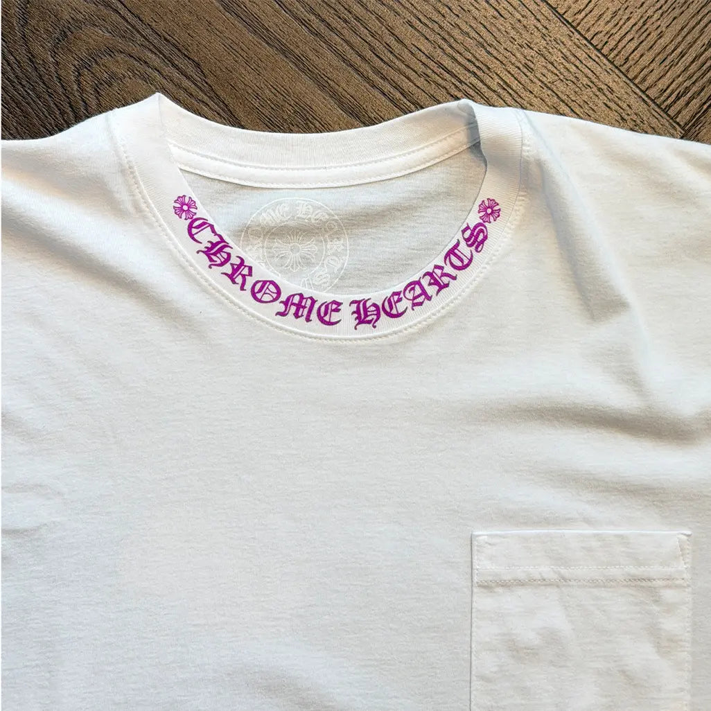Chrome Hearts Neck Logo T-Shirt purple