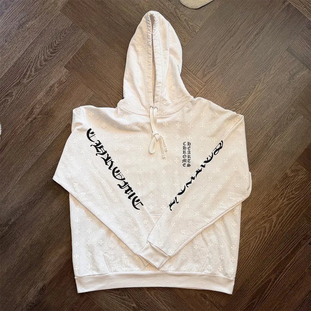 Chrome Hearts Plus Cross Horseshoe Hoodie 'White'