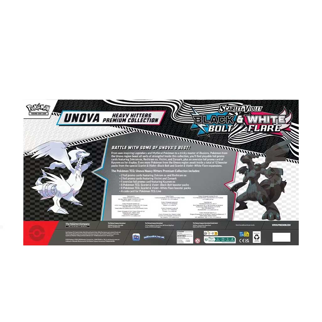 Pokemon Scarlet & Violet Black Bolt & White Flare Unova Premium Collection Box