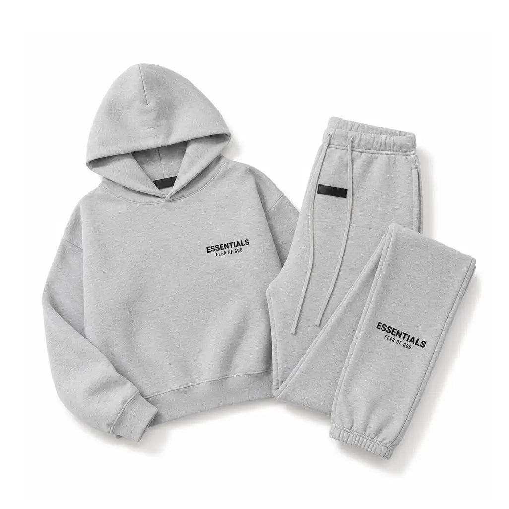 Fear of God Essentials 'Light Oatmeal' Hoodie & Sweatpant Set
