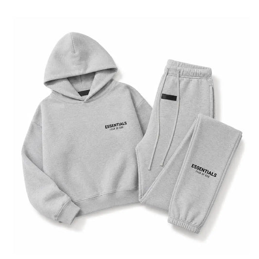 Fear of God Essentials 'Light Oatmeal' Hoodie & Sweatpant Set