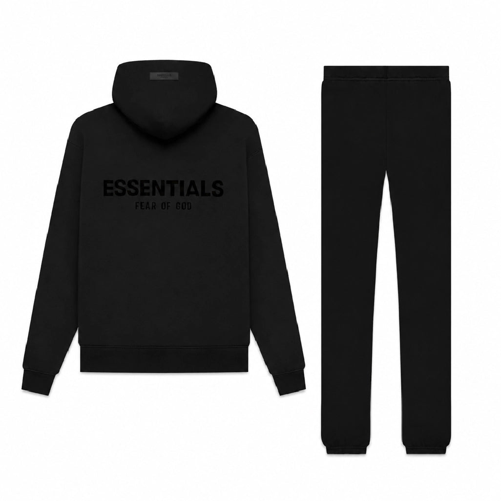 Fear of God Essentials Black Hoodie & Sweatpant Set