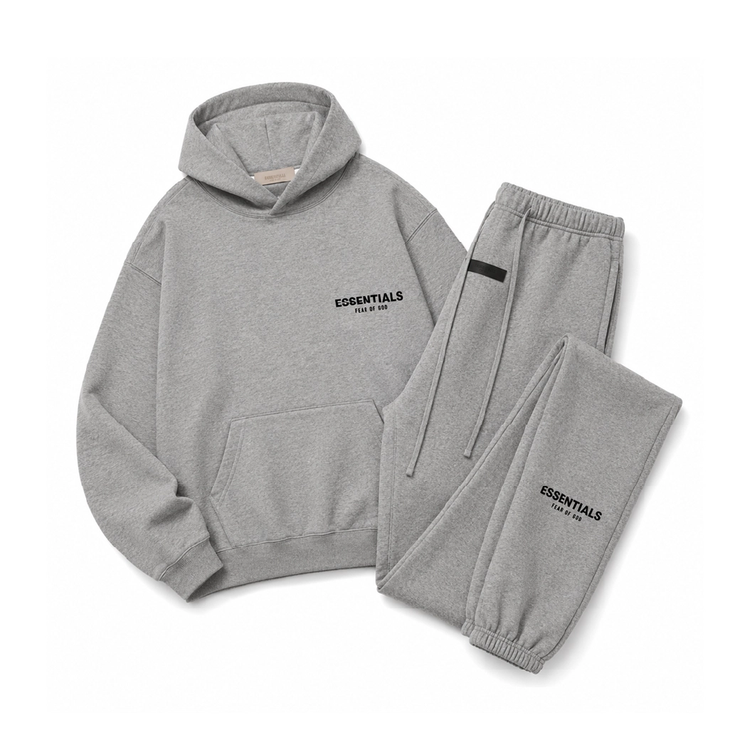 Fear of God Essentials Dark Oatmeal Hoodie & Sweatpant Set
