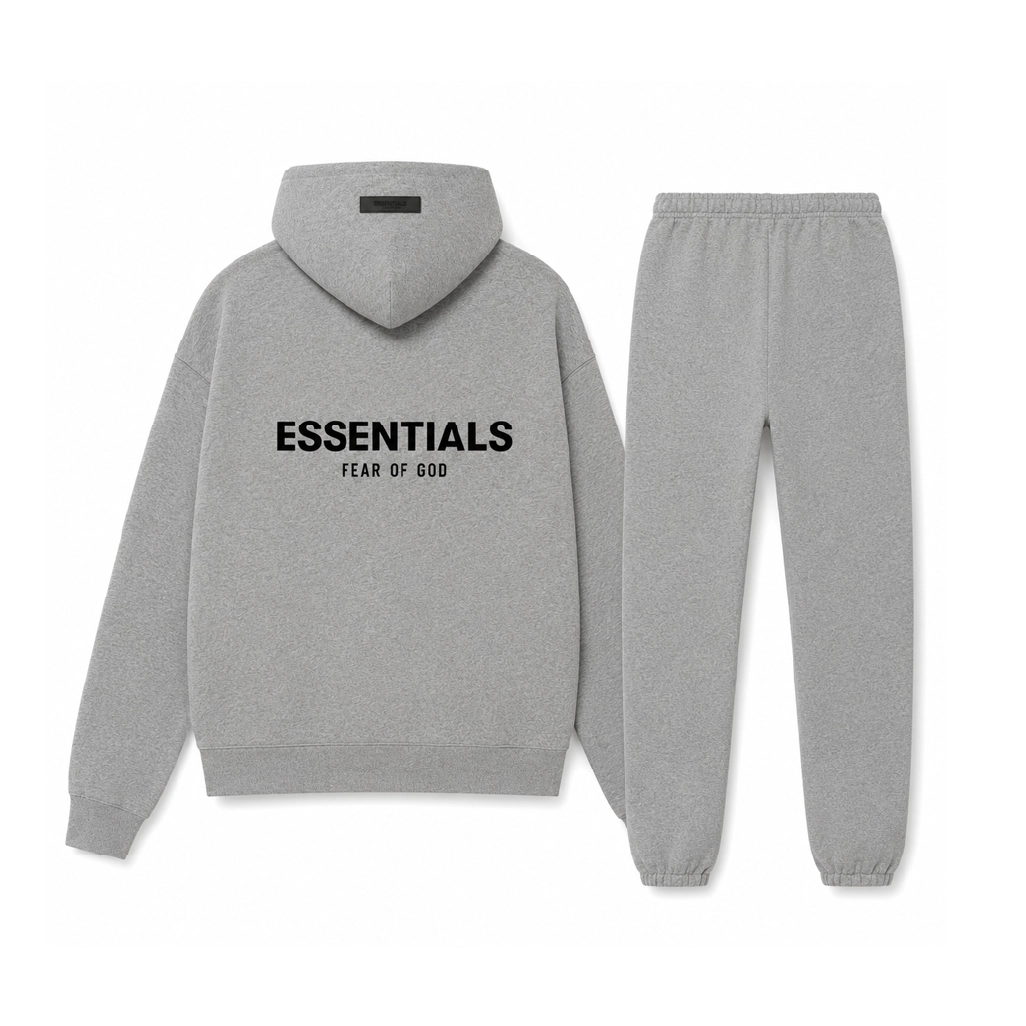 Fear of God Essentials Dark Oatmeal Hoodie & Sweatpant Set
