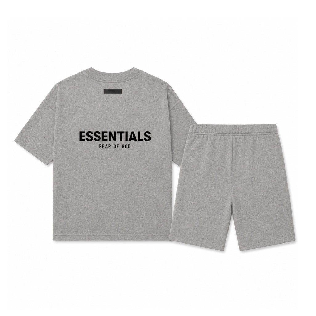 Fear of God Essentials Dark Oatmeal T-Shirt & Sweatshort Set