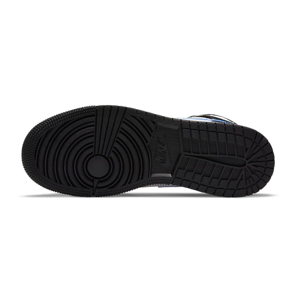 Air Jordan 1 Mid White Black Racer Blue GS