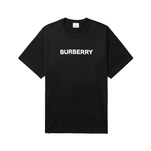 Burberry Oversized Logo-Print Cotton-Jersey T-Shirt Black