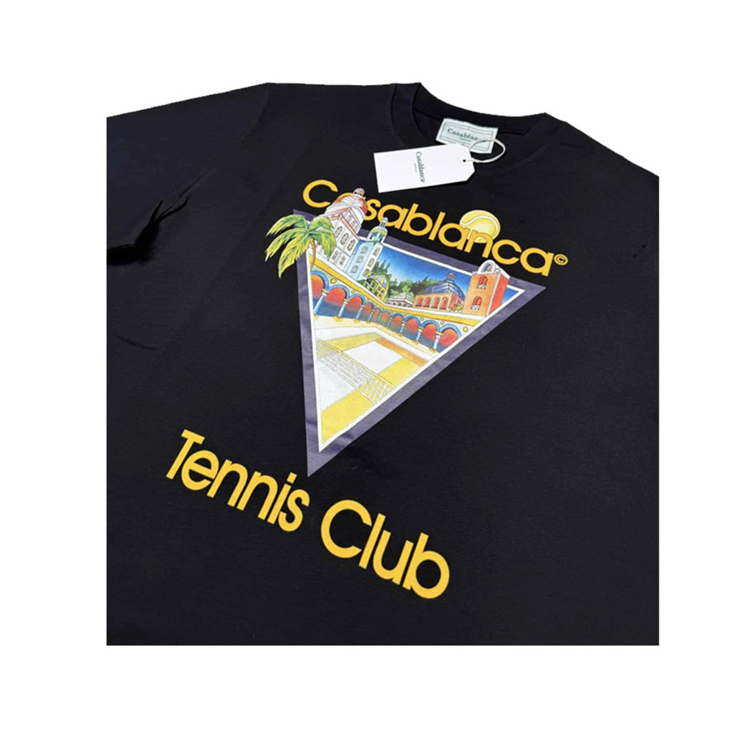 Casablanca T Shirt Tennis Club Icon Black
