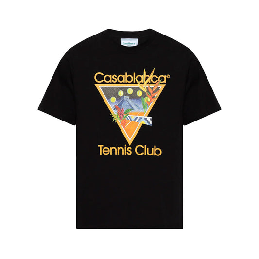 Casablanca T Shirt Tennis Club Icon Black