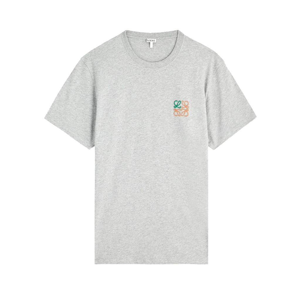 LOEWE Anagram-embroidered cotton T-shirt Grey