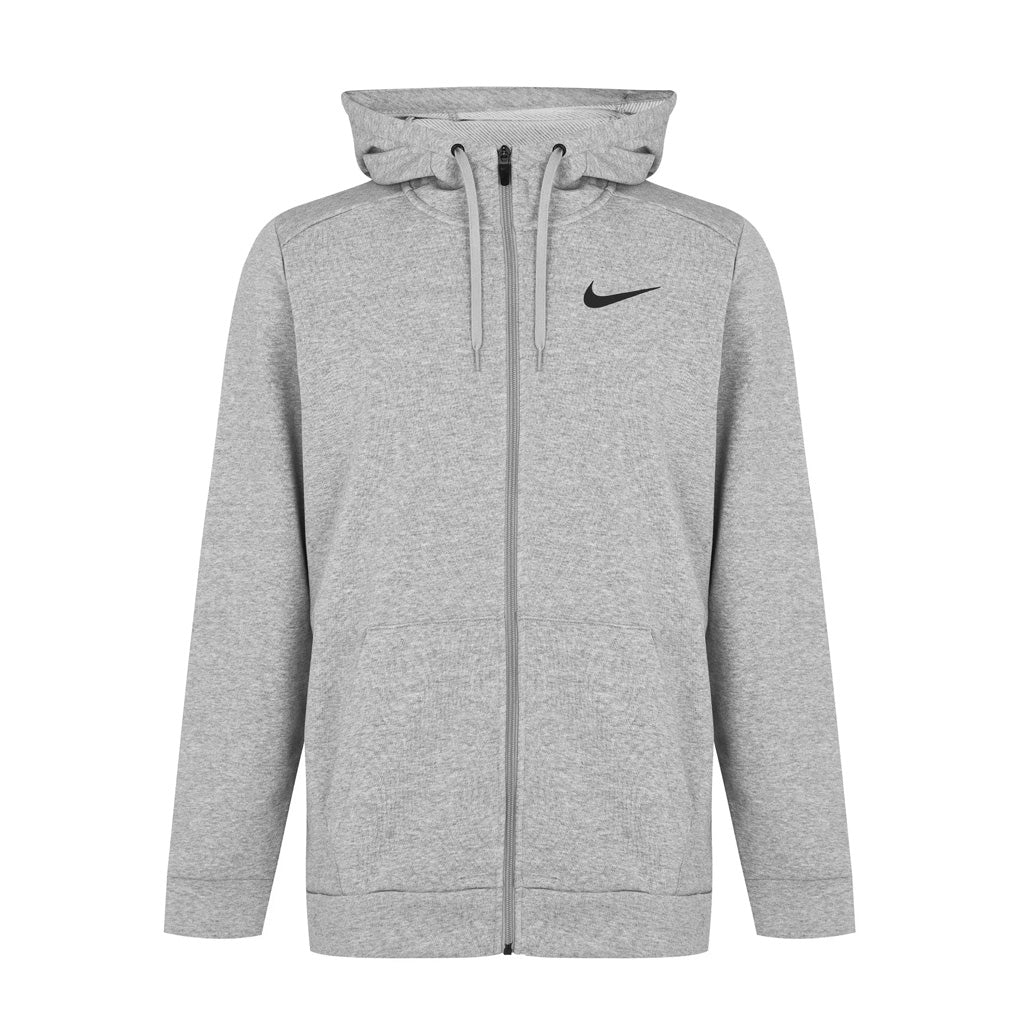 Nike Dri-FIT Full-Zip Training Hoodie Grey