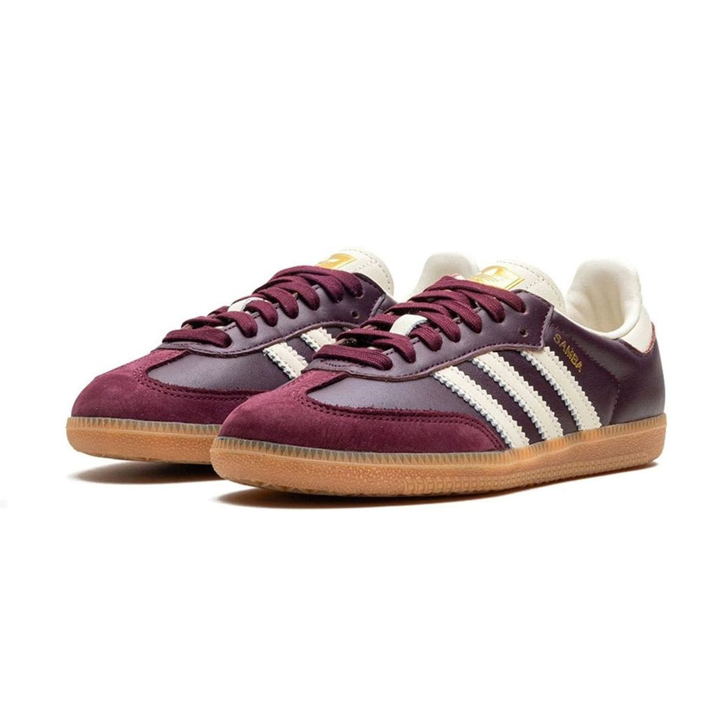adidas Samba OG Maroon Gold Metallic W