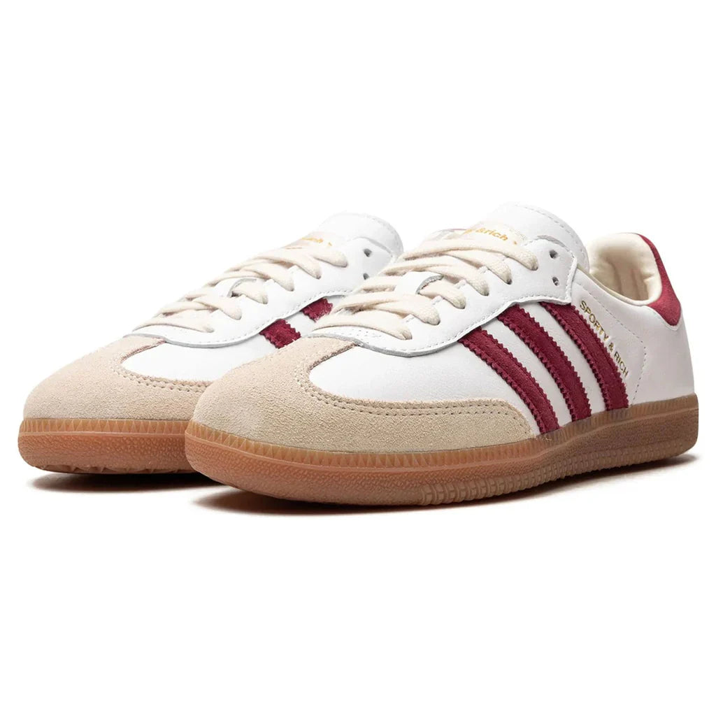 adidas Samba Sporty & Rich White Collegiate Burgundy Women - 2