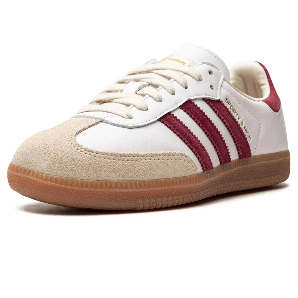 adidas Samba Sporty & Rich White Collegiate Burgundy Women - 4