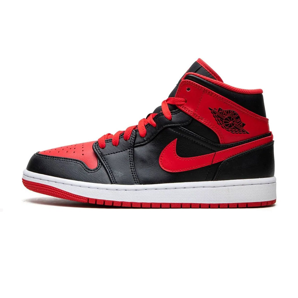 Air Jordan 1 Mid Black Fire Red