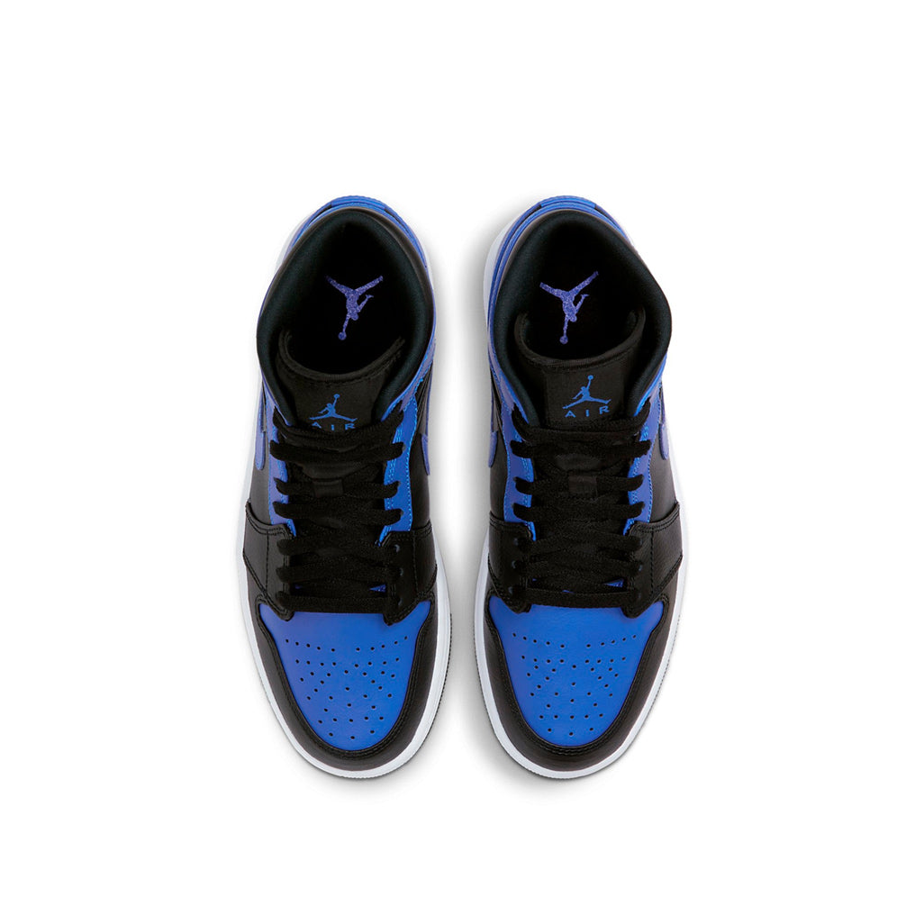 Air Jordan 1 Mid Hyper Royal Tumbled Leather