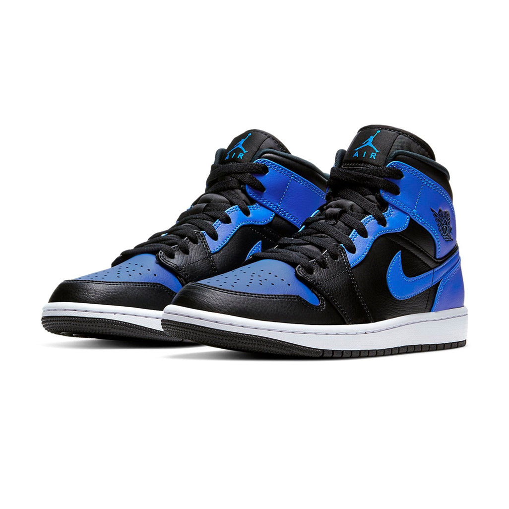 Air Jordan 1 Mid Hyper Royal Tumbled Leather