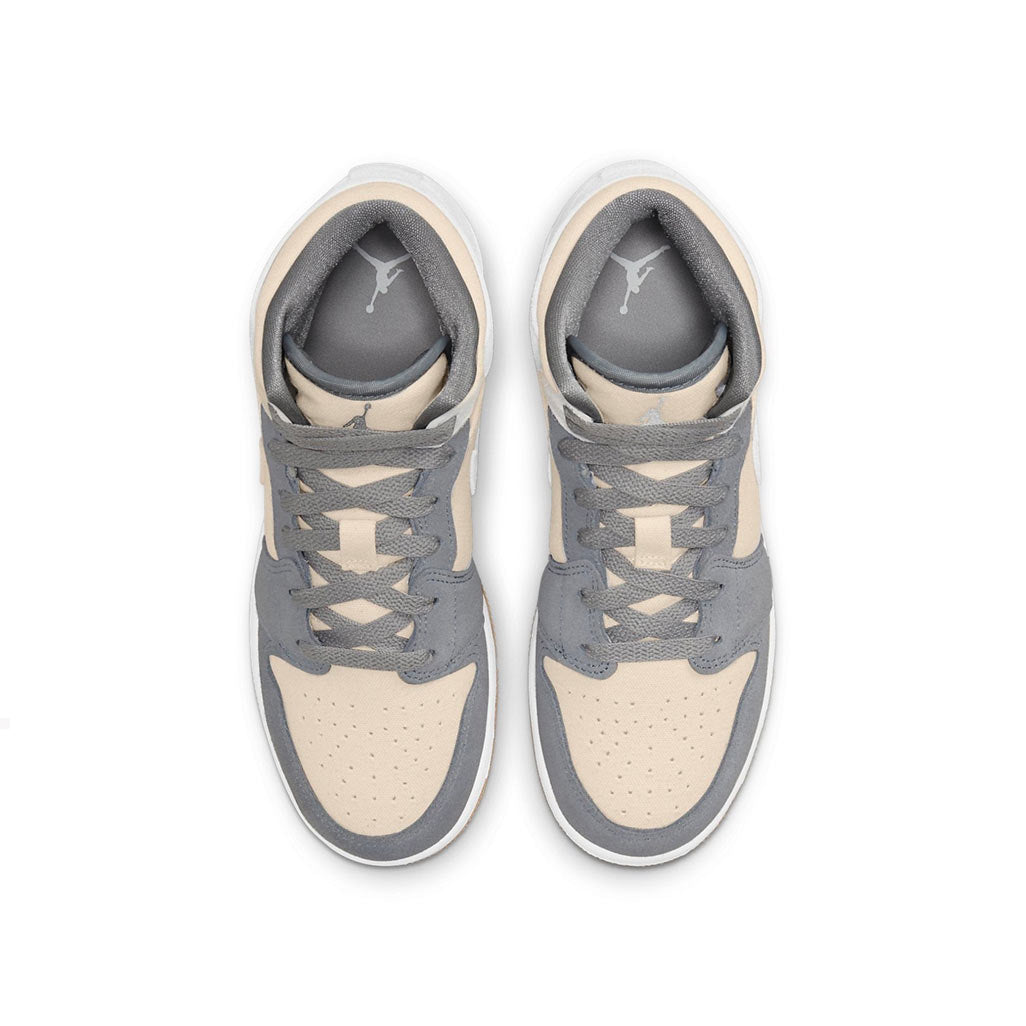 Air Jordan 1 Mid SE Coconut Milk Particle Grey GS