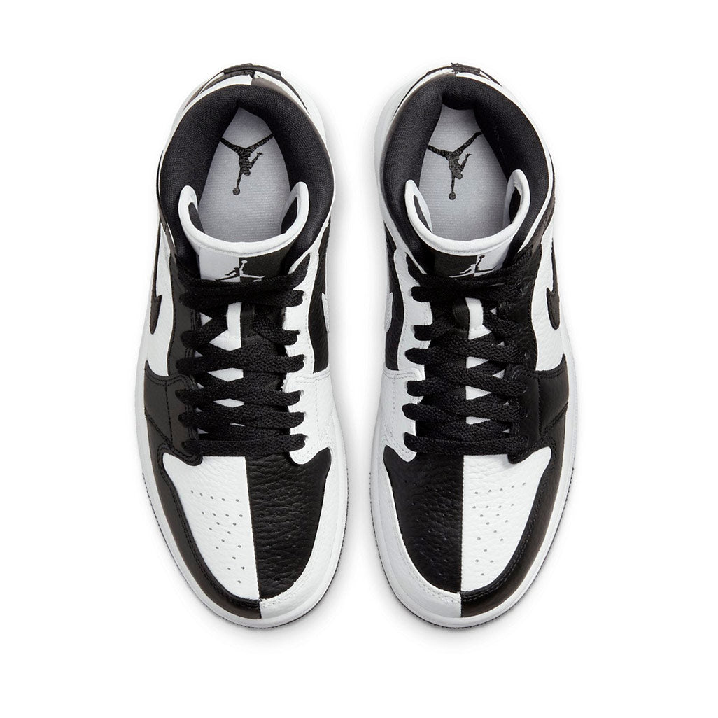 Air Jordan 1 Mid Split Black White W